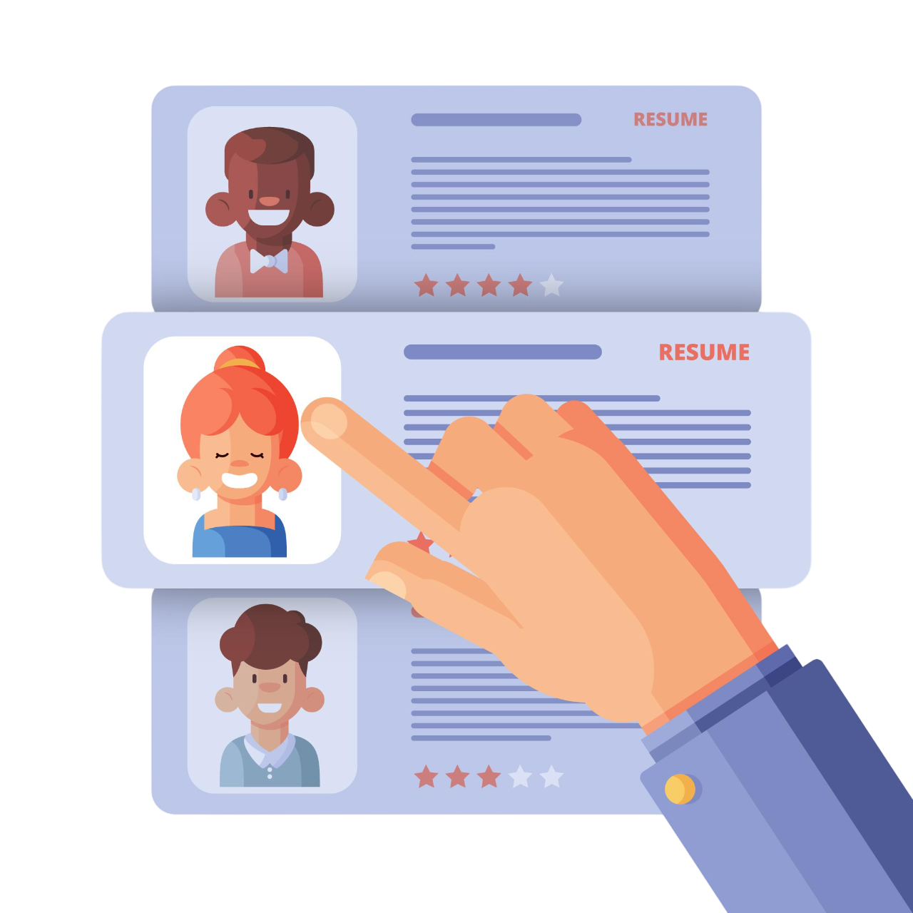 AI candidate screening interface with scoring and assessment results
